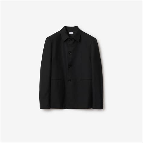 burberry wollmantel|Wool Tailored Jacket in Black .